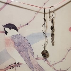 Minimalistic Asymmetrical Charm Dangle Earrings